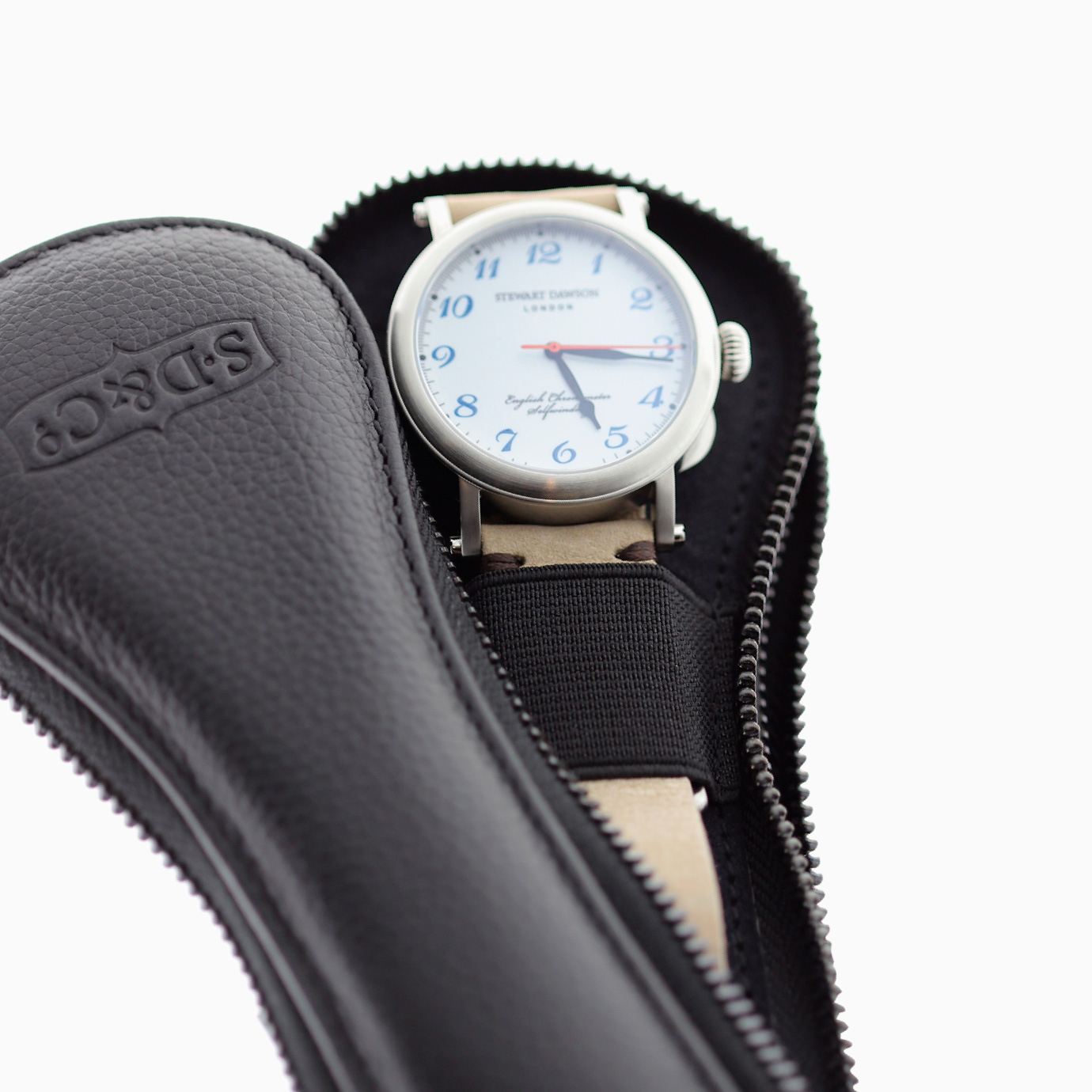 Two Watches Leather Hard Shell Holder