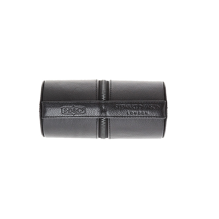 Premium Italian leather 2 watch hard shell tube